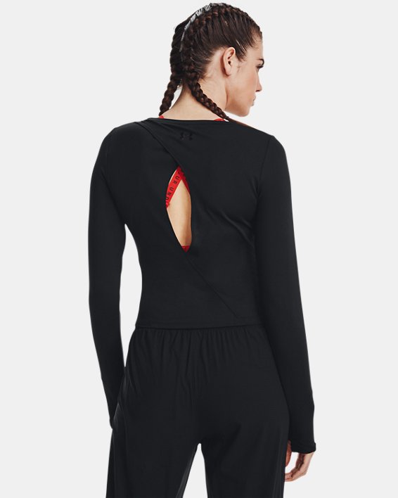Women's UA HydraFuse Long Sleeve Layer, Black, pdpMainDesktop image number 1